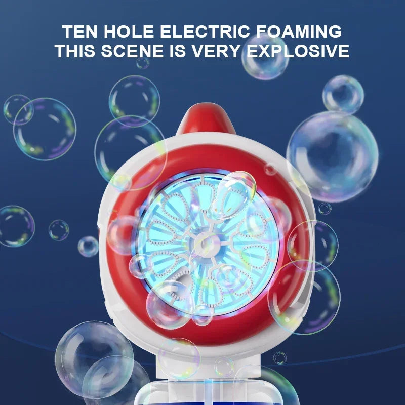 Bubble Blast Extravaganza: Kids' Electric Bubble Gun with LED Lights