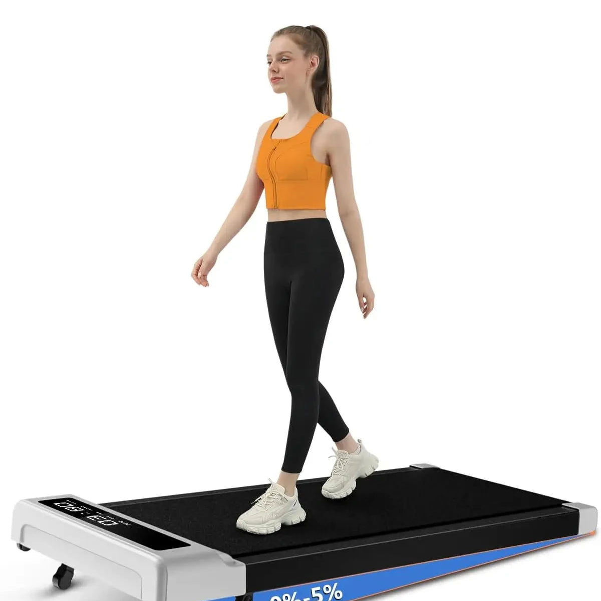 Walk, Jog, or Run Anywhere: 2-in-1 Folding Treadmill
