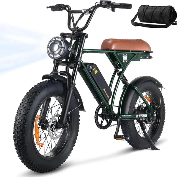 Adult Electric Bike: 750W Motor, 374.4Wh Battery, 20" Fat Tires, 55 Mile Range