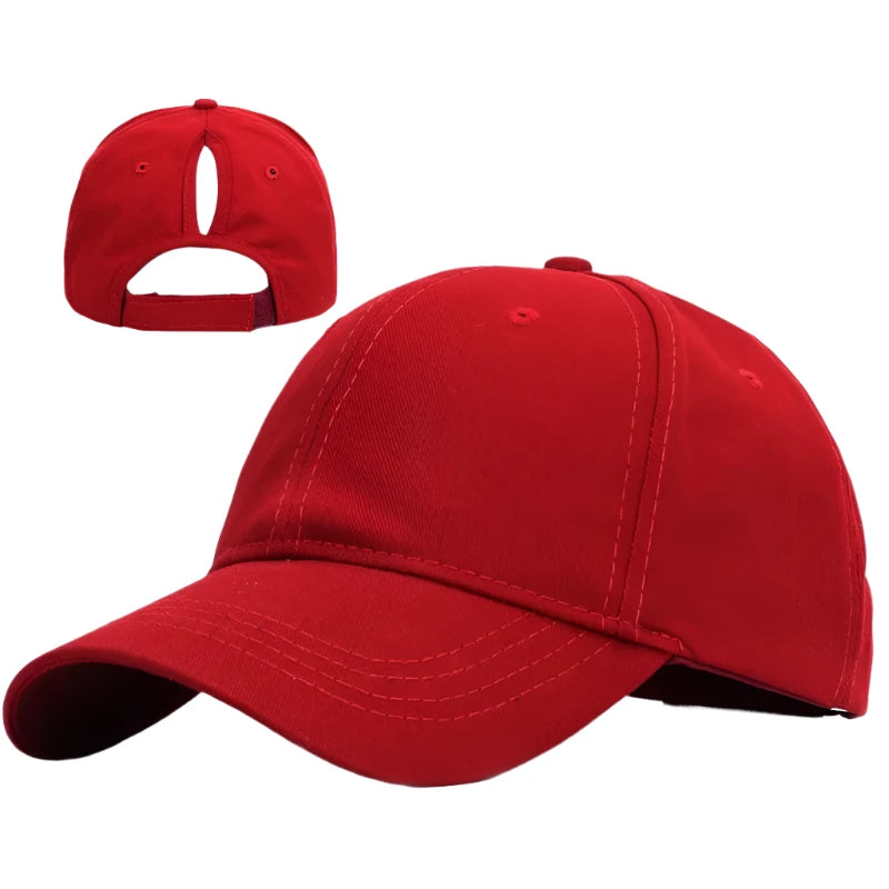 Baseball Cap with Ponytail Slot







