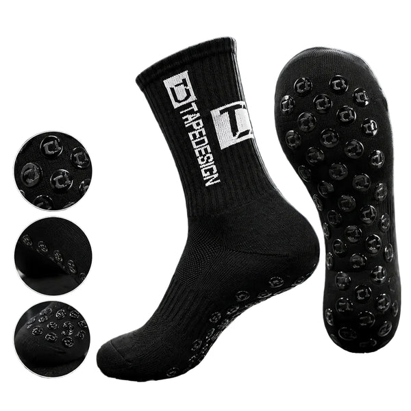 Men's Non-Slip Running & Football Socks Thick Athletic Crew