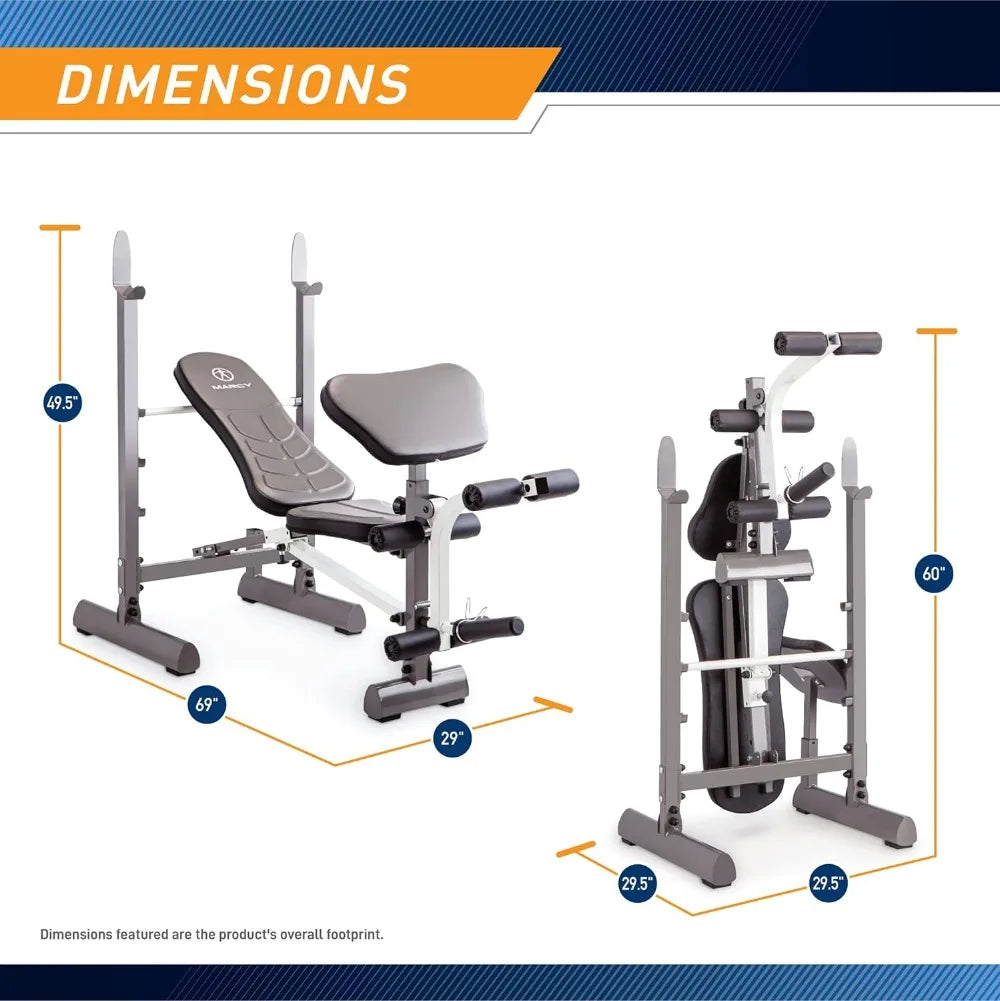 Space-Saving Adjustable Incline Bench