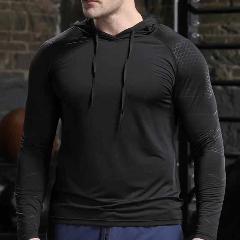 Men's Quick Dry Outdoor Sports Hoodies Activewear Running Tops 24 Hour Sport