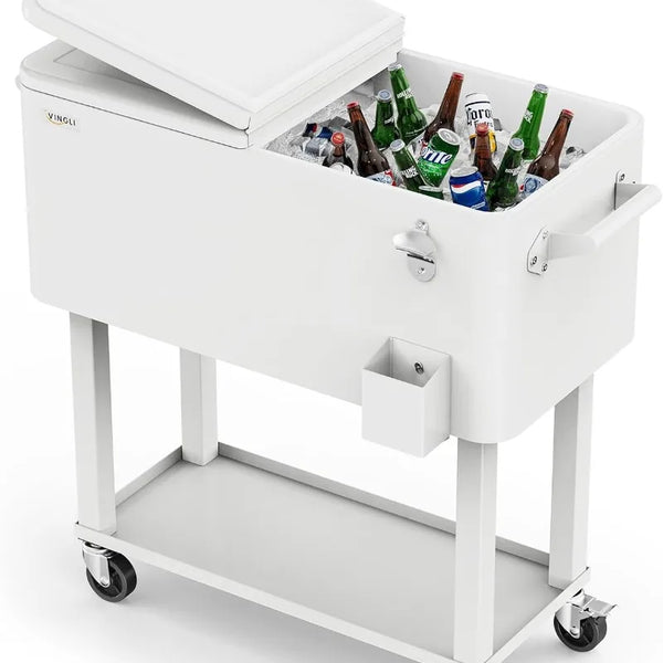 80-Quart Rolling Cooler with Bottle Opener







