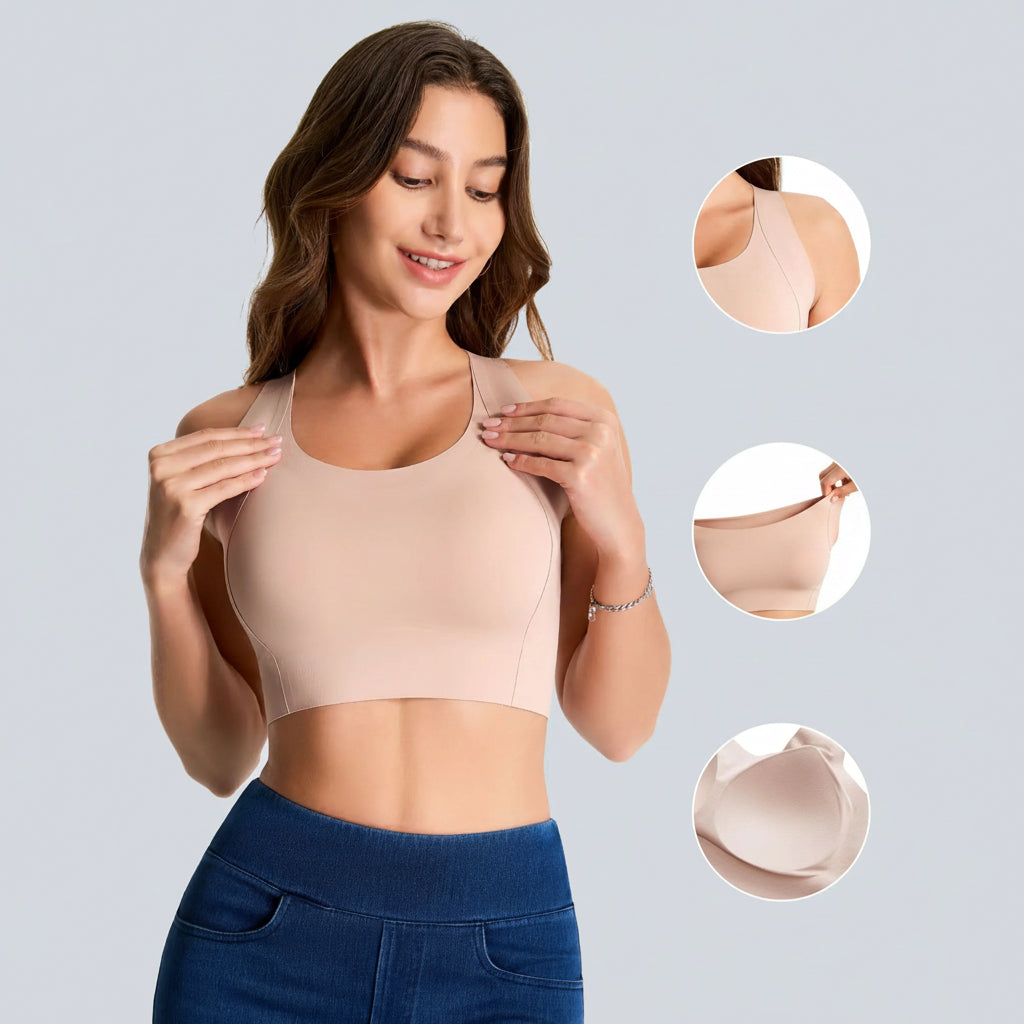 Seamless Wireless Padded Low Impact Sports Bra
