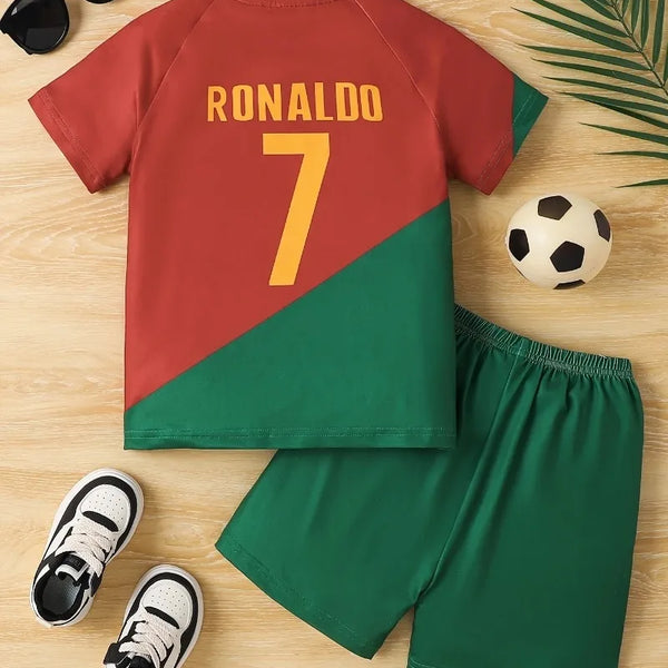 Cristiano Ronaldo Jersey Set: Men’s & Kids’ Summer Fitness