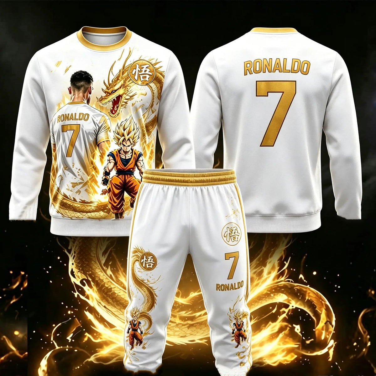 Children's Dragon Ball & Ronaldo Short & T-Shirt Summer Set