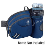 WATERFLY Fanny Pack Waist Bag For Women Men With Water Bottle Holder Hiking Belt Bum Bags For Running Walking DogWalking Travel