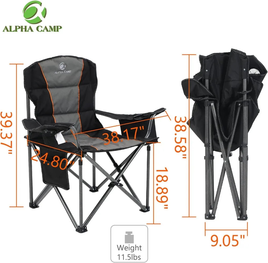 Alpha Camp Heavy-Duty Camping Chair