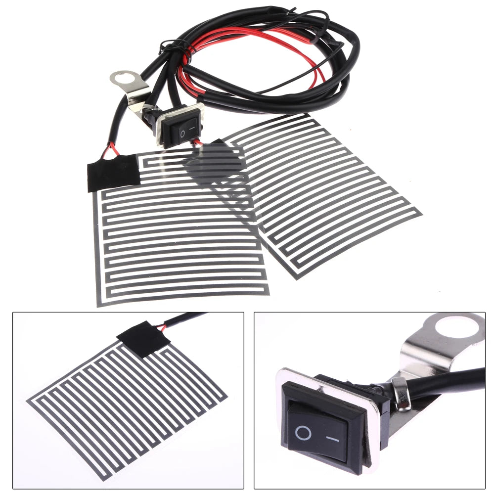12V Universal Heated Grips  Motorcycle Electric Heating Handle Kit Refit Hand Set Electric Heating Insert Handlebar Pad Warmers 24 Hour Sport