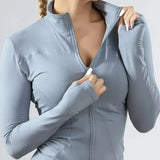 Women's Lightweight Zip-Up Running Jacket | Quick-Dry Yoga Top