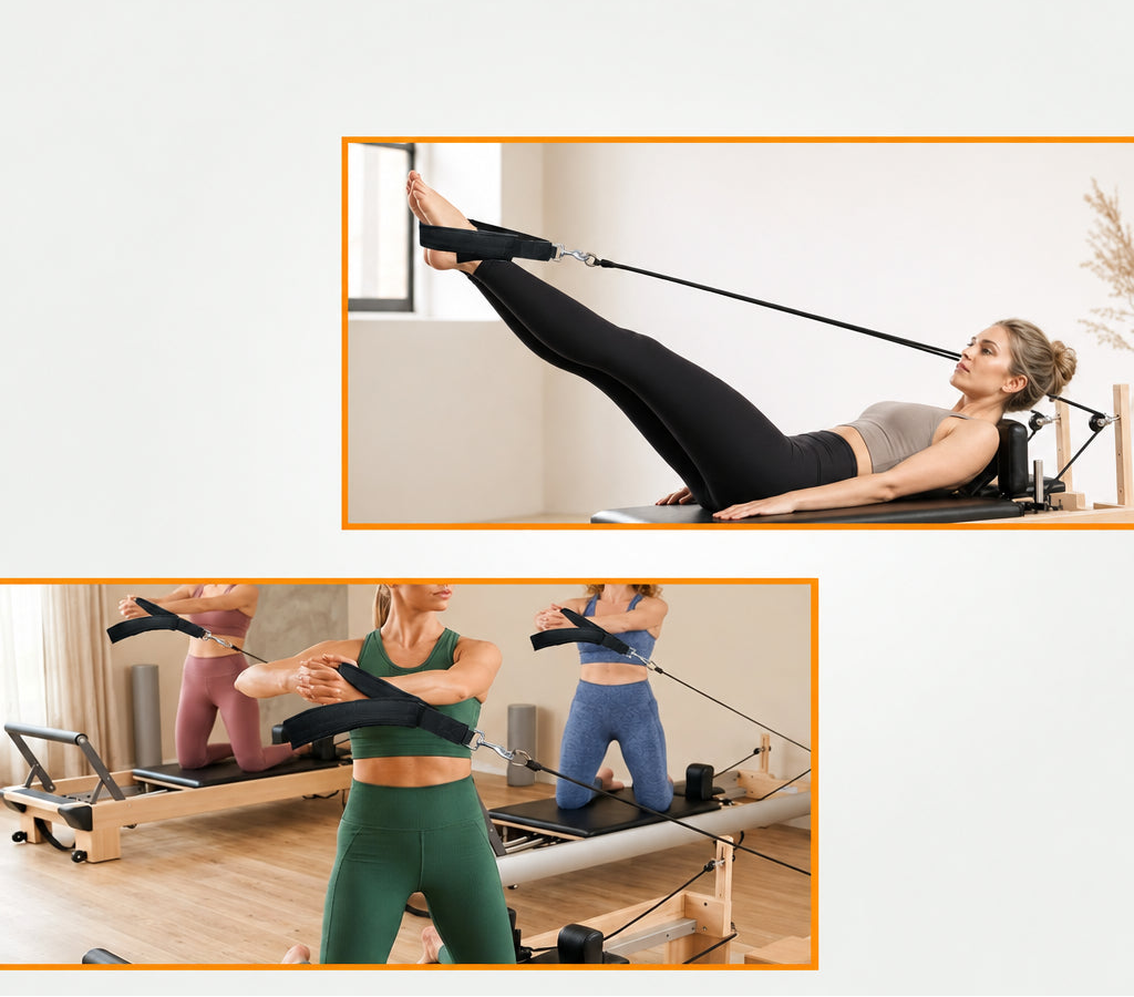 Thickened Fleece-Lined Pilates Double Loop Straps