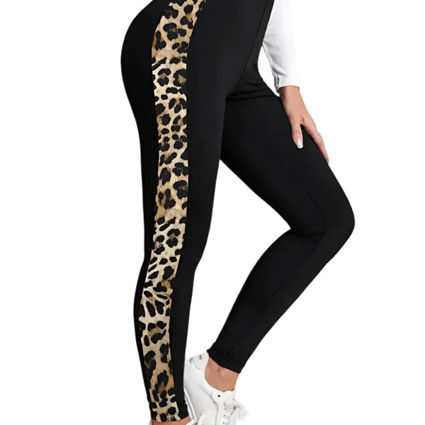 High-Waisted Leopard Print Leggings for Yoga, Running & More
