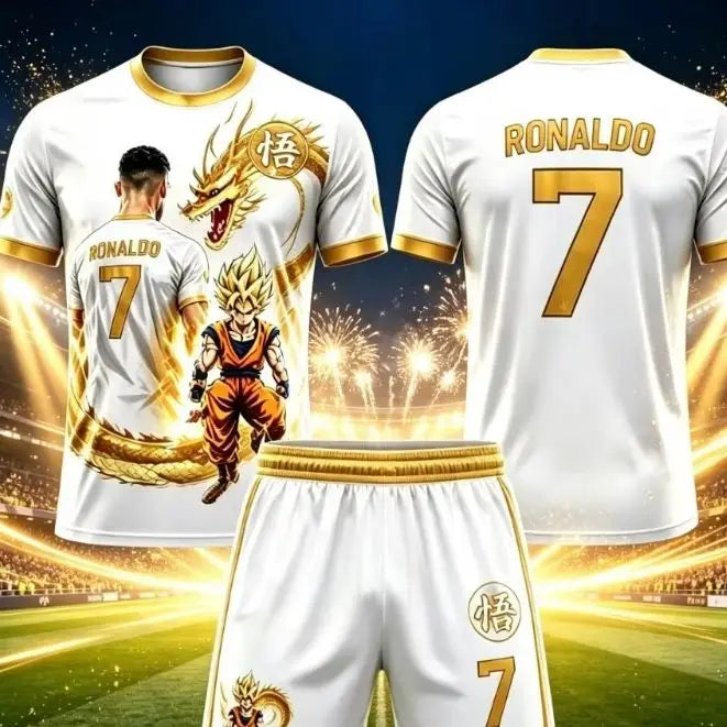 Children's Dragon Ball & Ronaldo Short & T-Shirt Summer Set