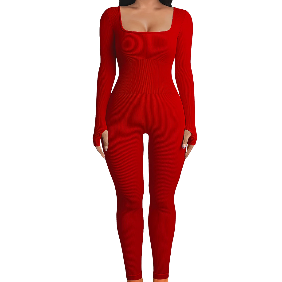 Sleek and Stylish: Ribbed Yoga Jumpsuit