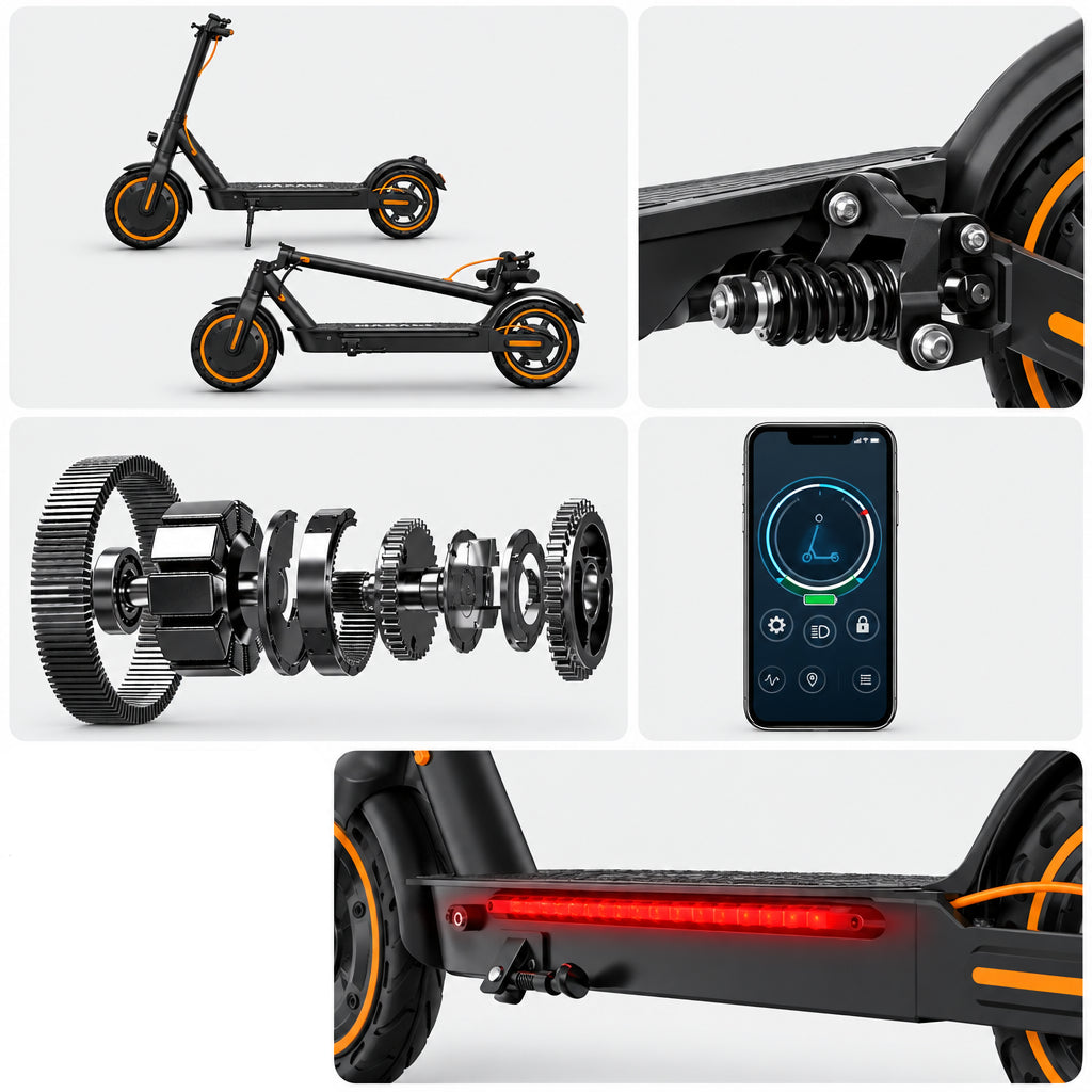 Foldable Electric Scooter for Adults with App Control