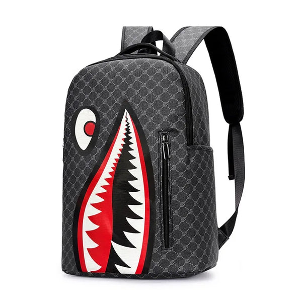 Casual Large Capacity Shark Backpack for School & Travel