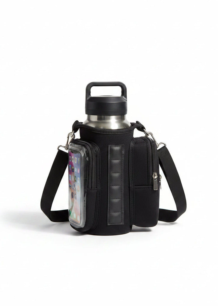 Magnetic Gym Water Bottle Holder for Phone & Keys