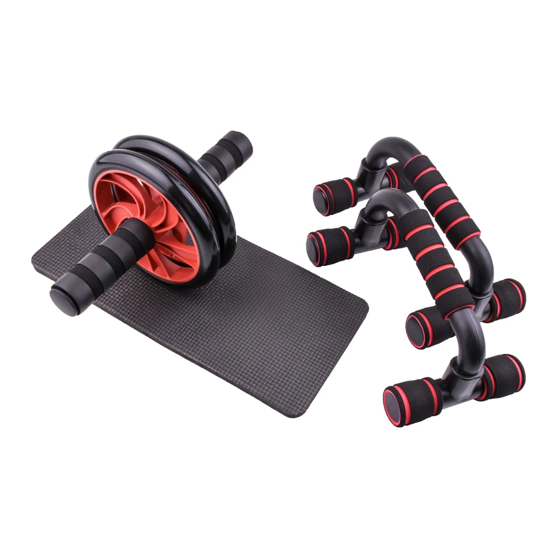 All-in-One Home Gym: Ab Roller, Jump Rope, & Mat