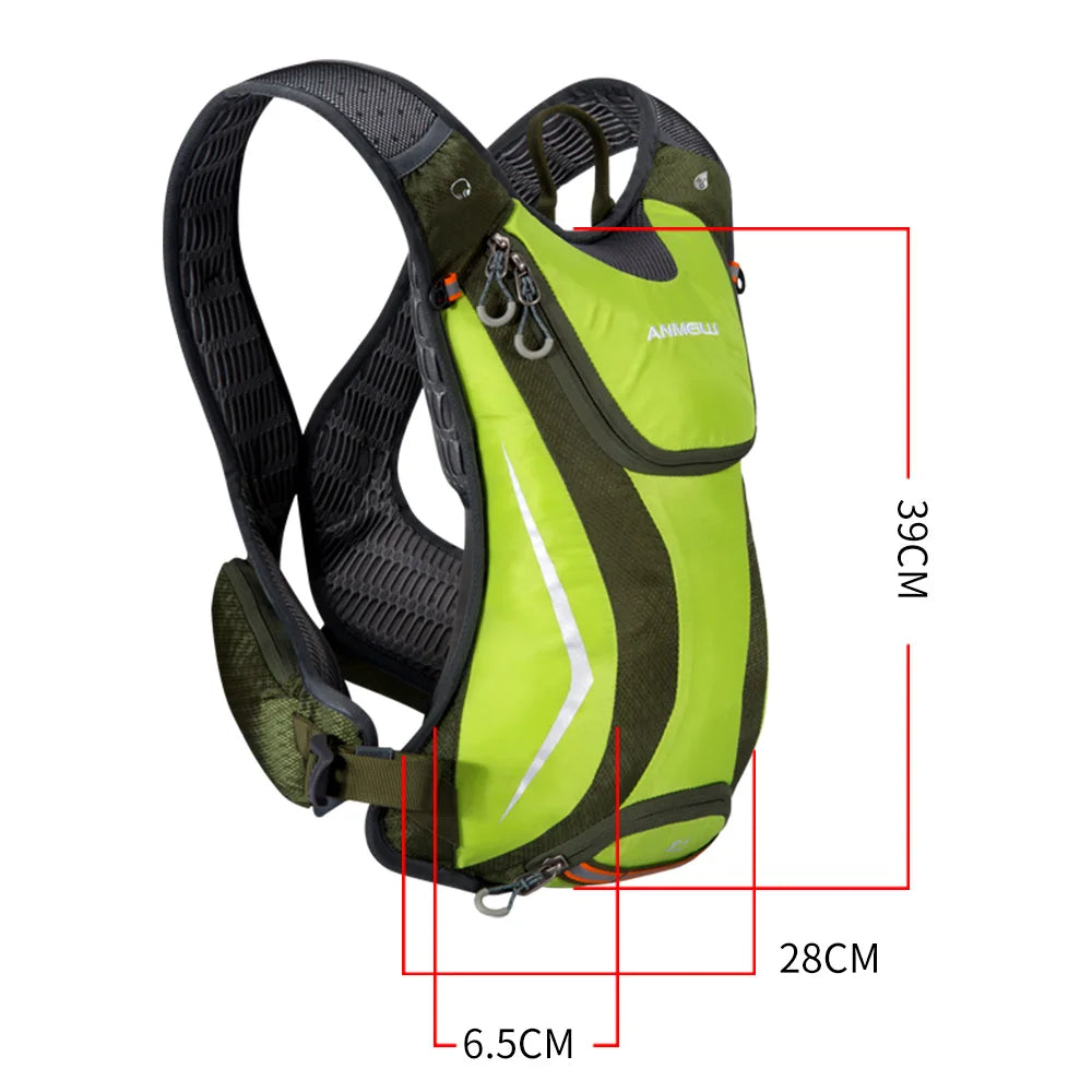 Lightweight Hydration Backpack with Helmet Mesh