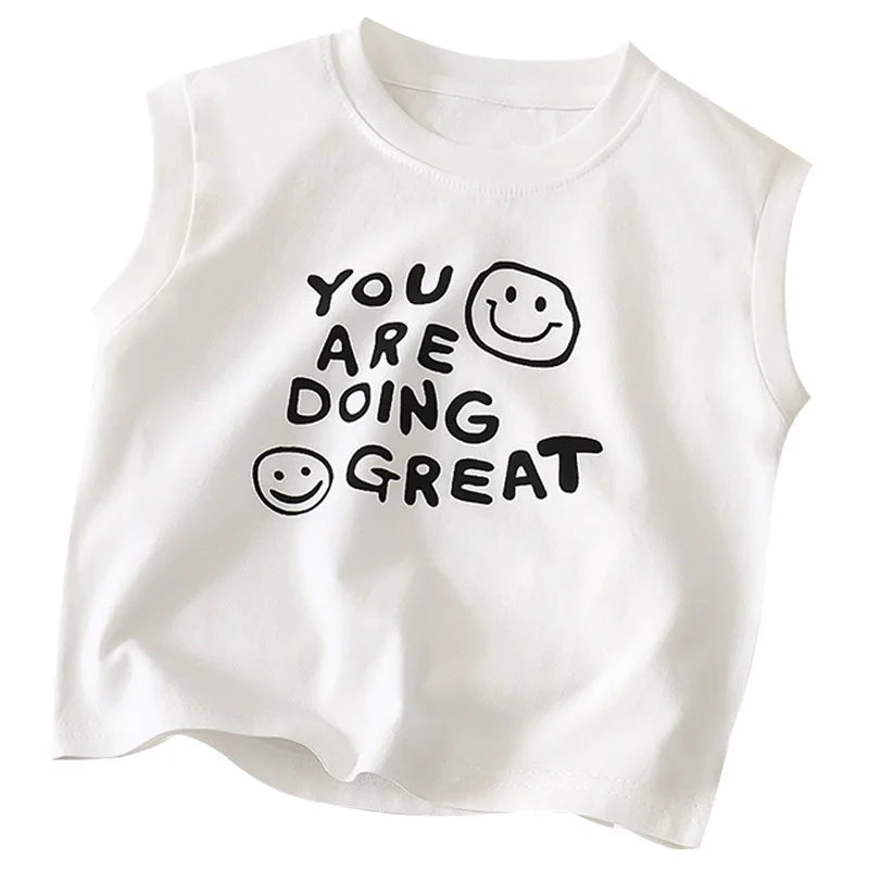 Comfortable Kids' Sleeveless Cotton Vests for Summer