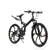 High-Carbon Steel Folding Bike with Dual Suspension