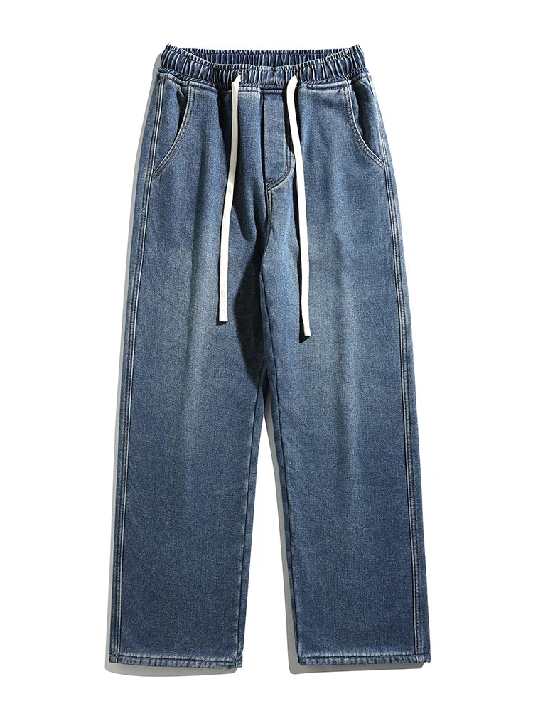 Cozy and Cool: Fleece-Lined Denim Pants