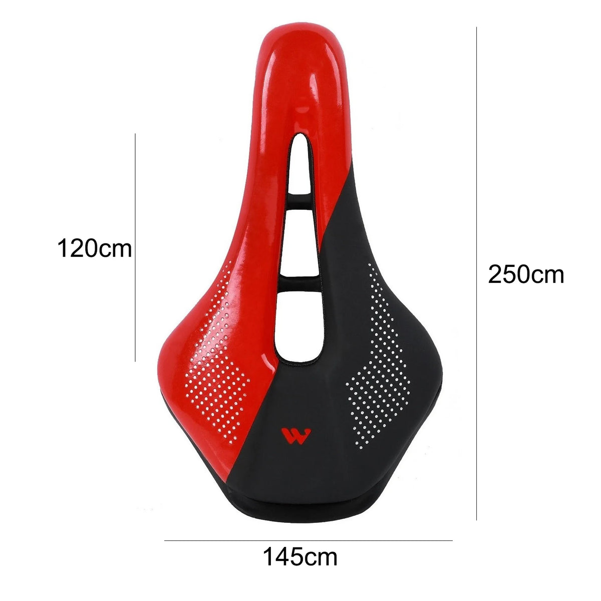 Bicycle Saddle with Central Cutout & Mounting Rails