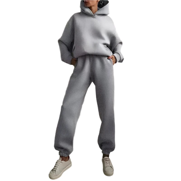 Cozy and Comfortable: Hooded Hoodie Set
