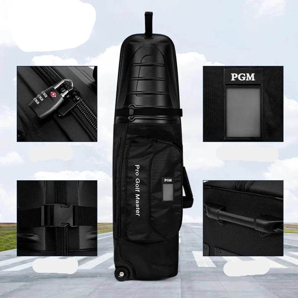 Premium Golf Travel Bag: Roller, Hard Case, Anti-Collision