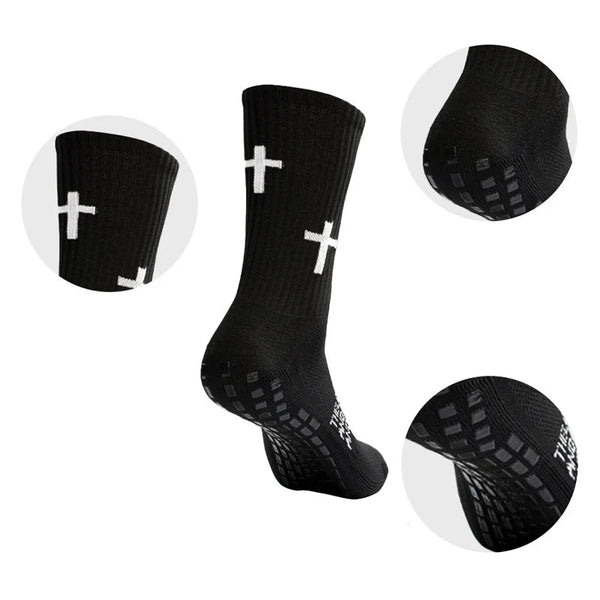 Anti-Slip Athletic Performance Socks for Soccer, Basketball & Tennis