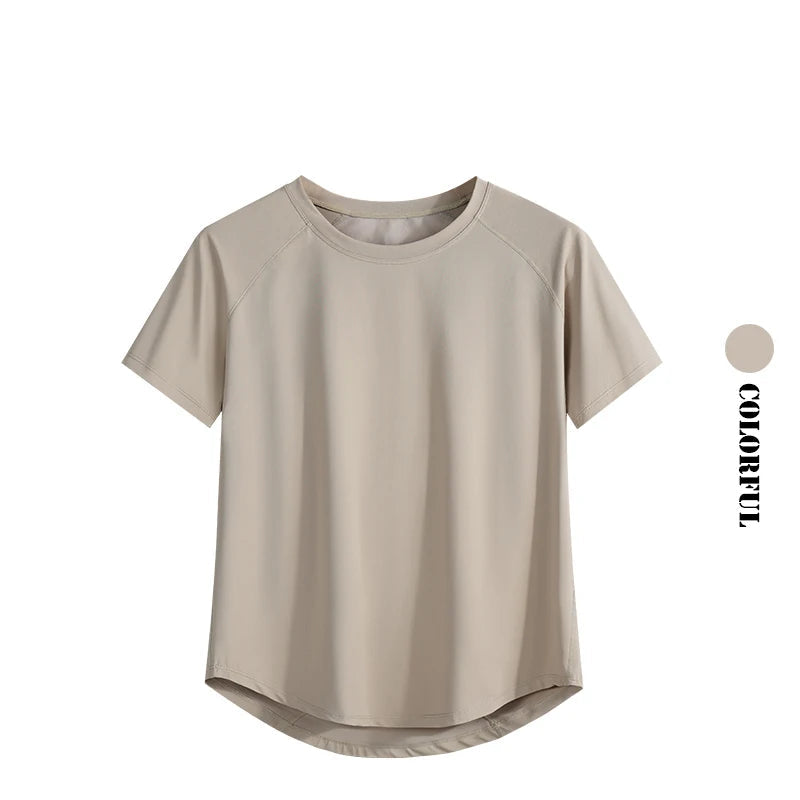 DRUR Summer Yoga Set Women Quick Dry Loose Tracksuit Short Sleeve Gym Tops Sports Shorts Suits Sportswear Outfits Activewear New 24 Hour Sport