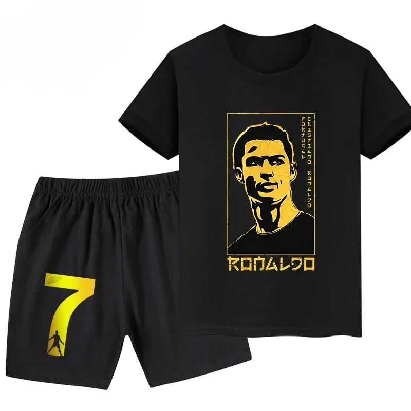 Ronaldo Summer Set for Kids: T-Shirt & Shorts Streetwear