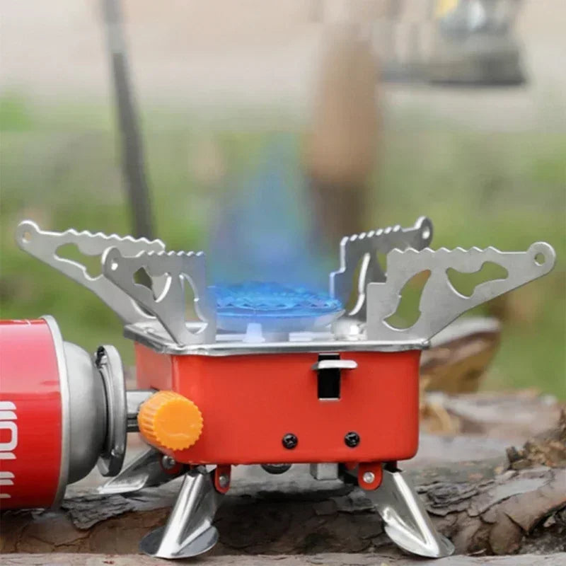 Compact Camping Grill with Wind Protection