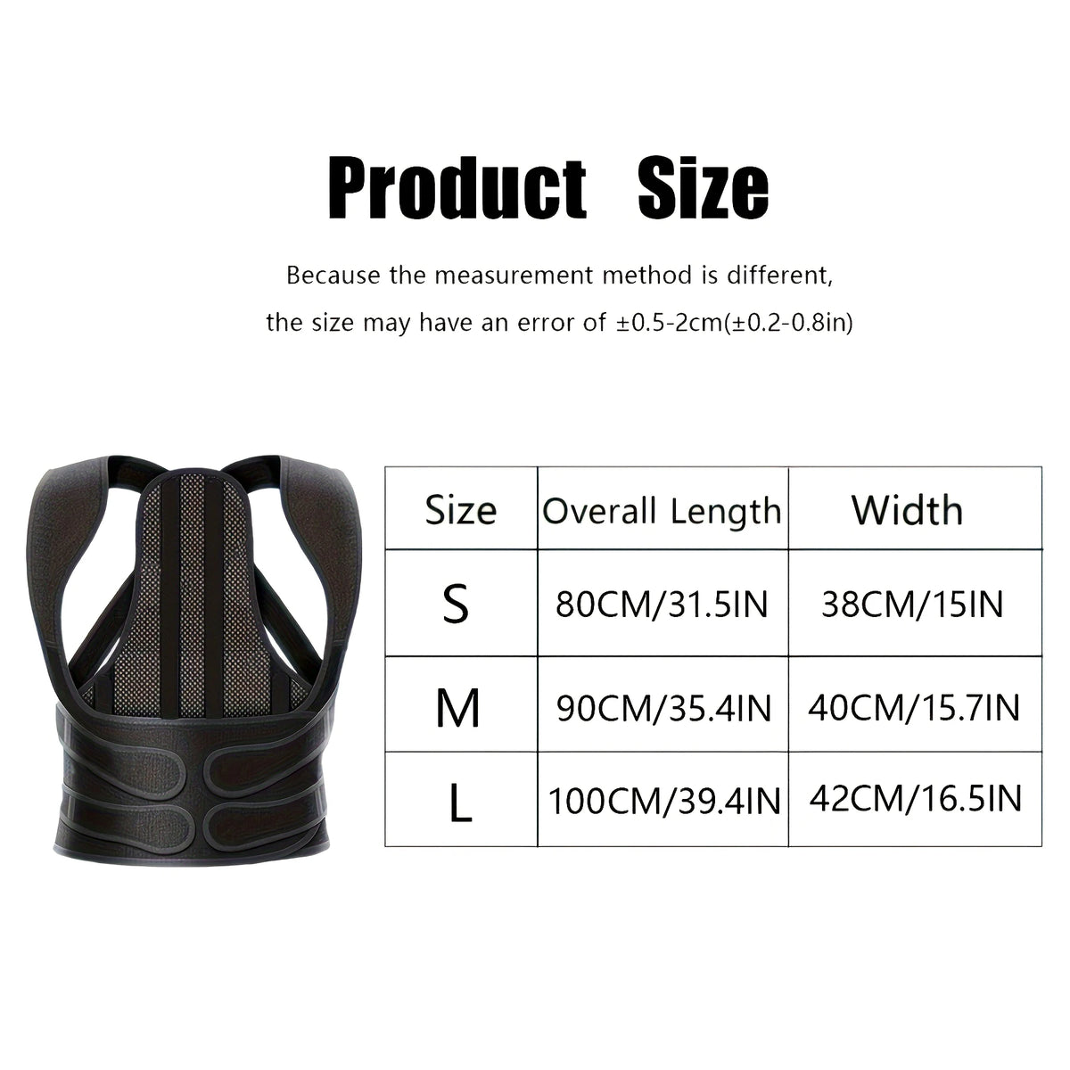 Back Brace Posture Corrector Adjustable Full Support