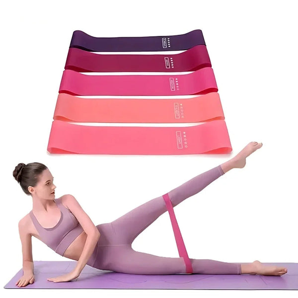 Natural Latex Resistance Loop Bands - Elastic Fitness Bands for Yoga Pilates Home Workout Training 24 Hour Sport