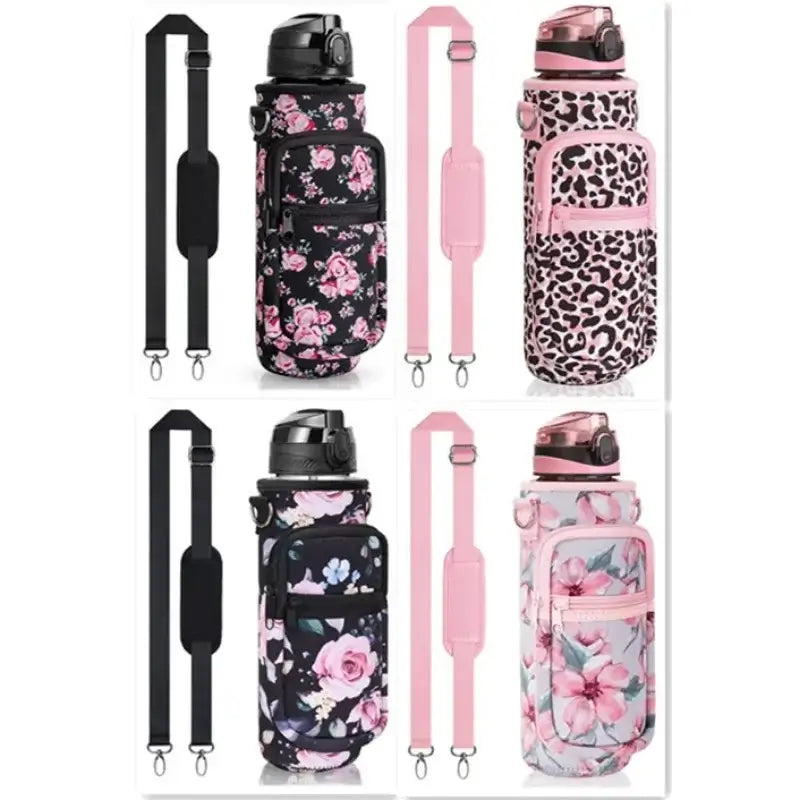 Large Water Bottle Sleeve with Phone Pouch & Carrying StrapWater Bottles24 Hour Sport