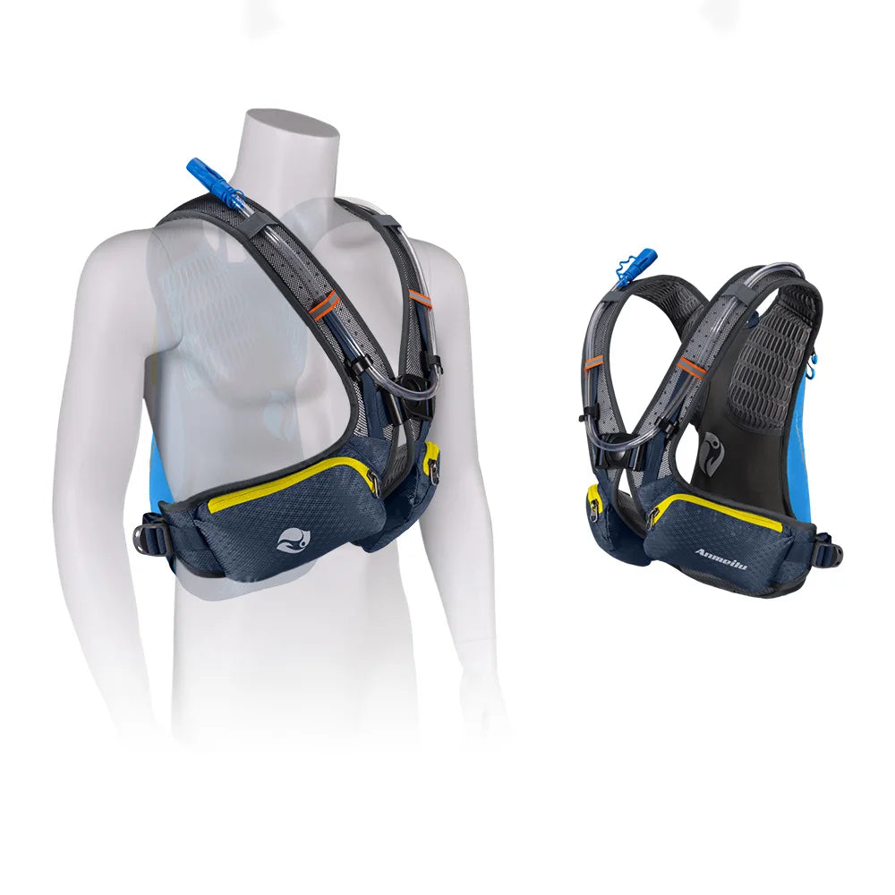 Lightweight Hydration Backpack with Helmet Mesh