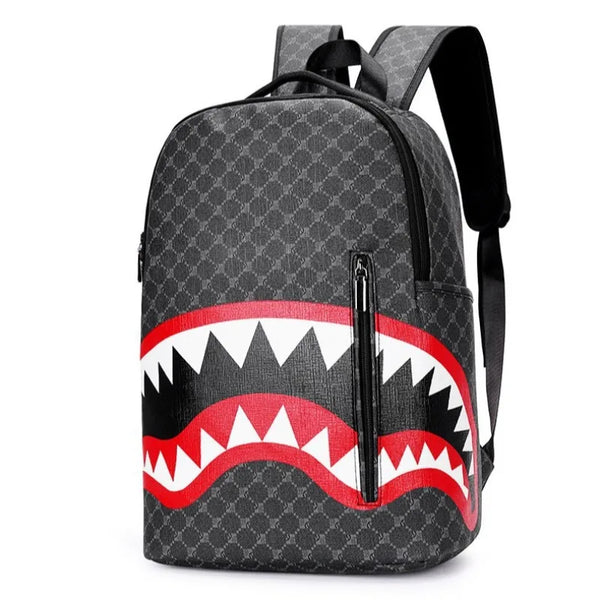 Casual Large Capacity Shark Backpack for School & Travel