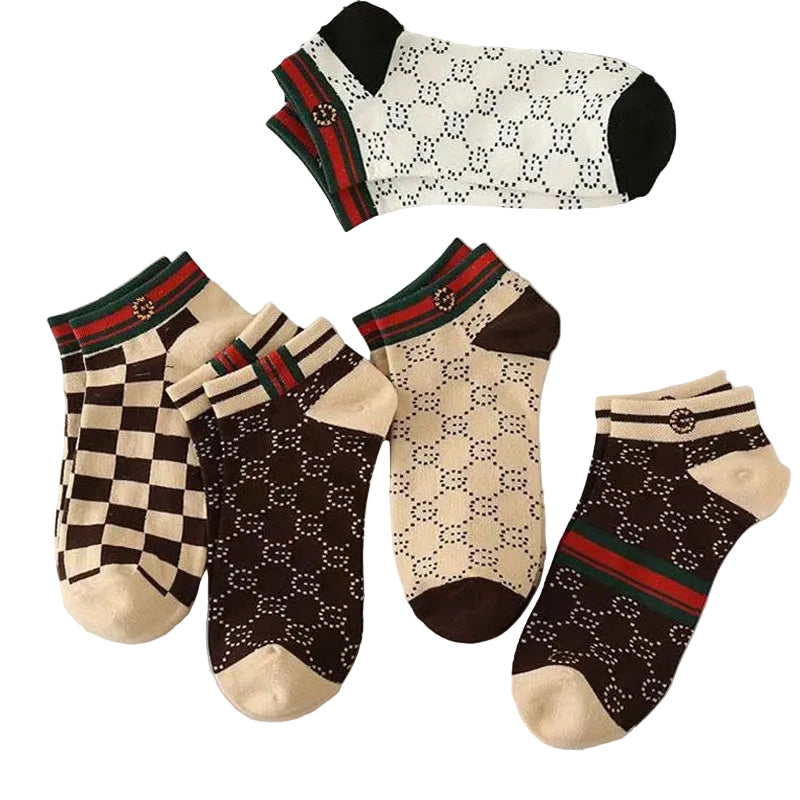Luxury Geometric Ankle Socks for Winter
