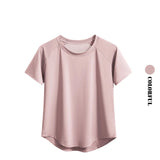 DRUR Summer Yoga Set Women Quick Dry Loose Tracksuit Short Sleeve Gym Tops Sports Shorts Suits Sportswear Outfits Activewear New 24 Hour Sport