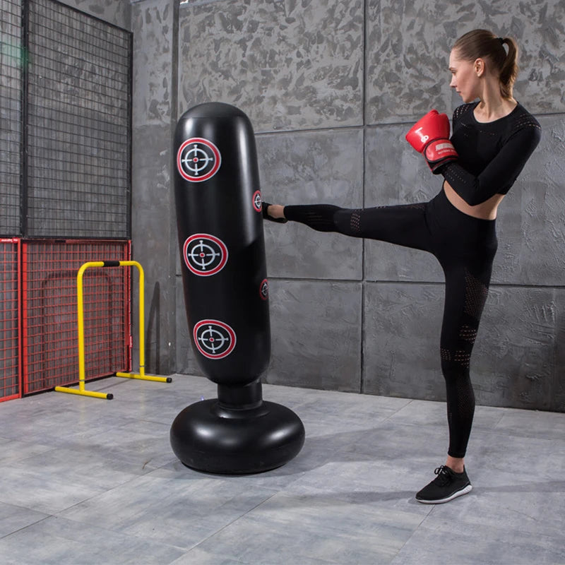 Inflatable Boxing Punching Bag - Muay Thai Training & Stress Relief