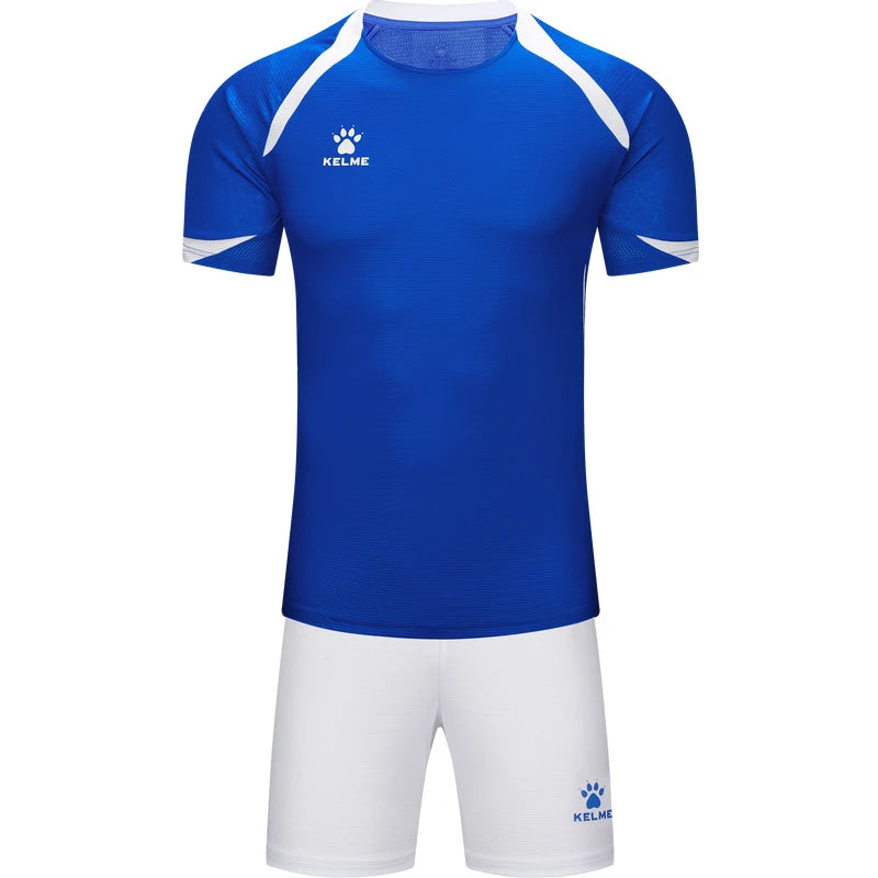 Men's Soccer Jersey & Shorts Set with Contrast Trim