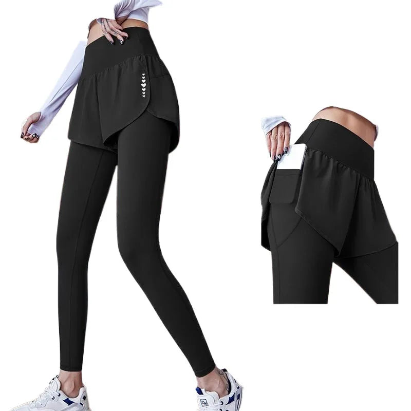 Elastic High-Waisted Sports Leggings