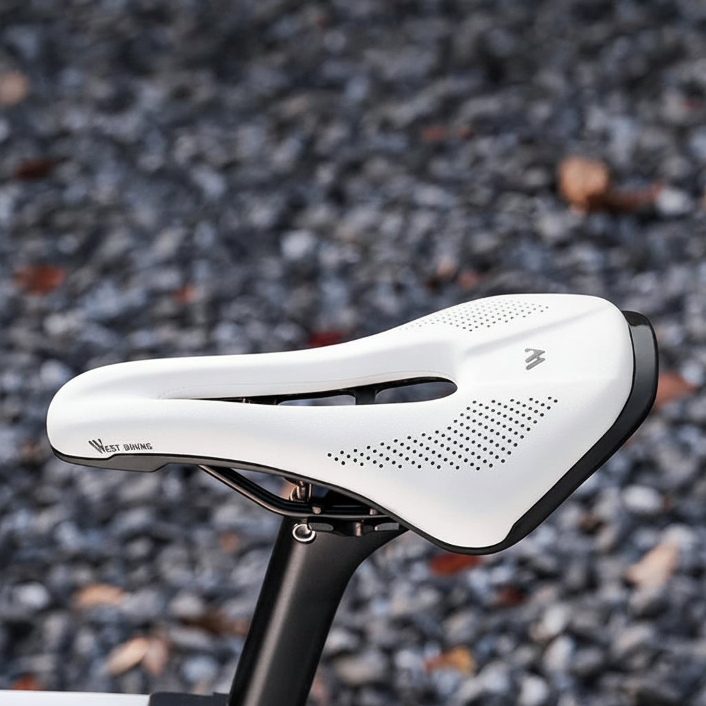 Hollow Road Bike Seat: Wear-Resistant Leather Saddle
