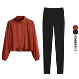 DRUR Women 2 Piece Yoga Sets Workout Outfits With Long Sleeve Zipper Sports Jacket And High Waist Leggings Suit Gym Streetwear 24 Hour Sport