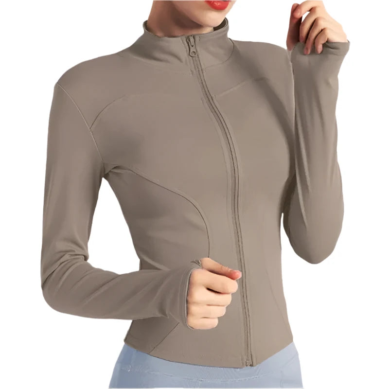 Breathable Workout Jacket with Thumbholes