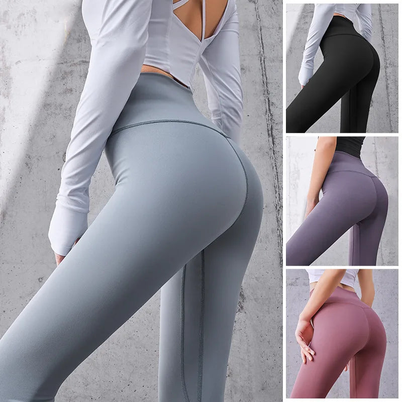 High-Waisted Ribbed Yoga Pants