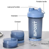 450ml Plastic Water Bottle Three Layer Protein ShakerWater Bottles24 Hour Sport