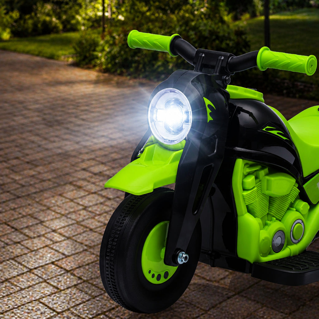 3-Wheel Electric Ride-On Toddler Motorbike with Bubbles & Lights